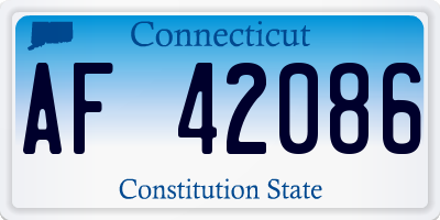 CT license plate AF42086