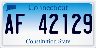 CT license plate AF42129
