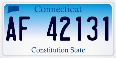 CT license plate AF42131