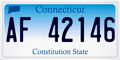 CT license plate AF42146