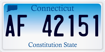 CT license plate AF42151