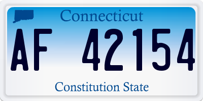 CT license plate AF42154