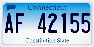 CT license plate AF42155
