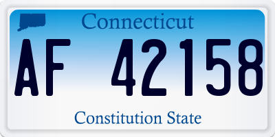 CT license plate AF42158