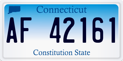 CT license plate AF42161