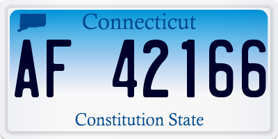CT license plate AF42166