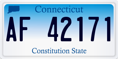 CT license plate AF42171
