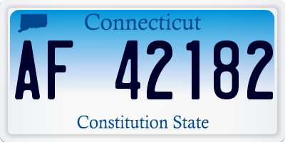 CT license plate AF42182
