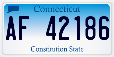 CT license plate AF42186