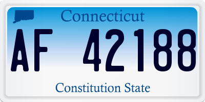 CT license plate AF42188