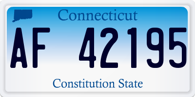 CT license plate AF42195