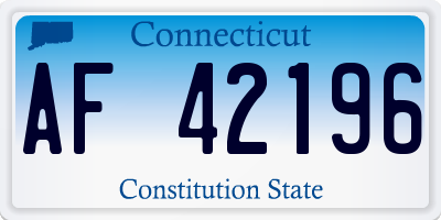 CT license plate AF42196