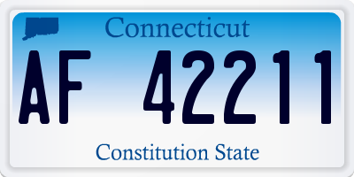 CT license plate AF42211