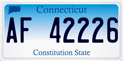 CT license plate AF42226