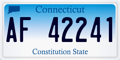 CT license plate AF42241
