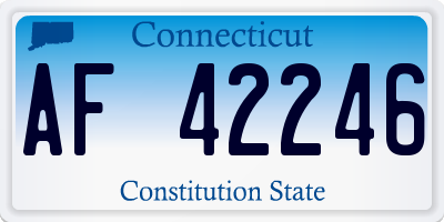 CT license plate AF42246