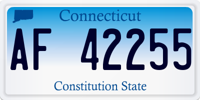 CT license plate AF42255