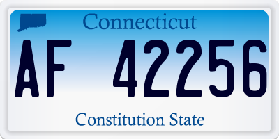 CT license plate AF42256