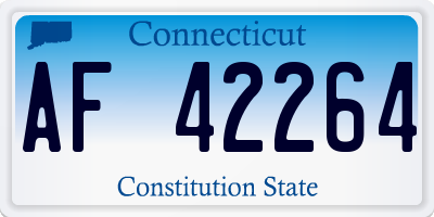 CT license plate AF42264