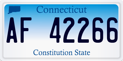 CT license plate AF42266