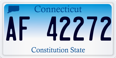 CT license plate AF42272