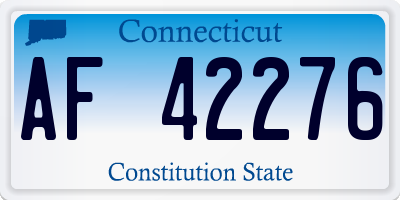 CT license plate AF42276