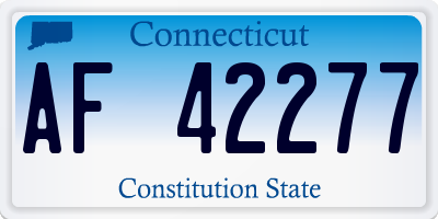 CT license plate AF42277