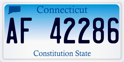 CT license plate AF42286