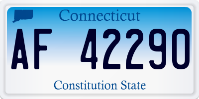 CT license plate AF42290