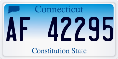 CT license plate AF42295
