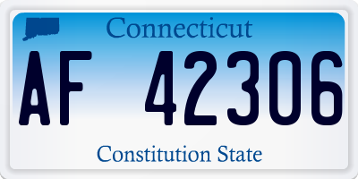 CT license plate AF42306