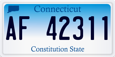 CT license plate AF42311