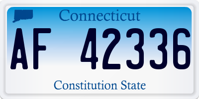 CT license plate AF42336