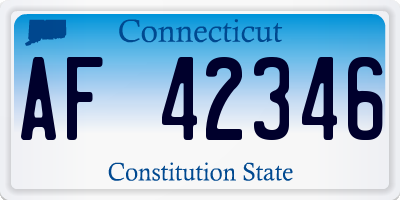 CT license plate AF42346