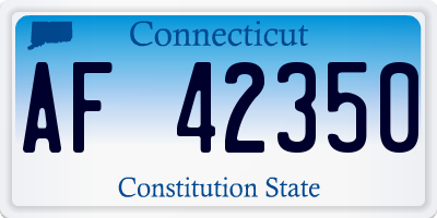 CT license plate AF42350