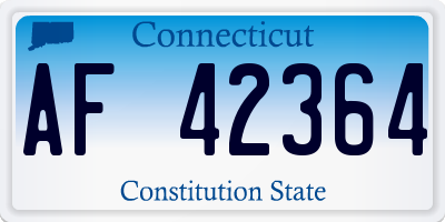 CT license plate AF42364