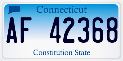 CT license plate AF42368