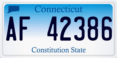 CT license plate AF42386