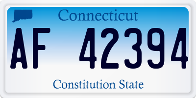 CT license plate AF42394