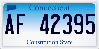 CT license plate AF42395