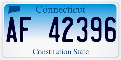 CT license plate AF42396