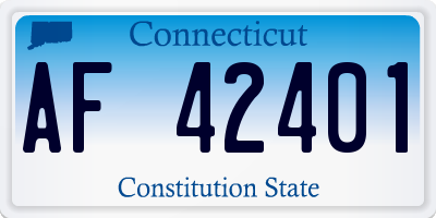 CT license plate AF42401