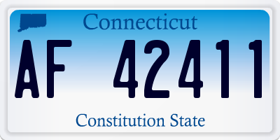CT license plate AF42411