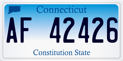 CT license plate AF42426