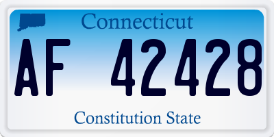 CT license plate AF42428