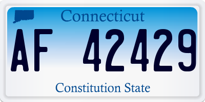 CT license plate AF42429