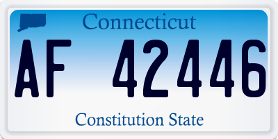 CT license plate AF42446