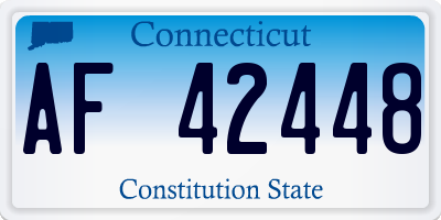 CT license plate AF42448
