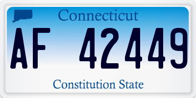 CT license plate AF42449