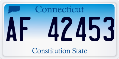 CT license plate AF42453